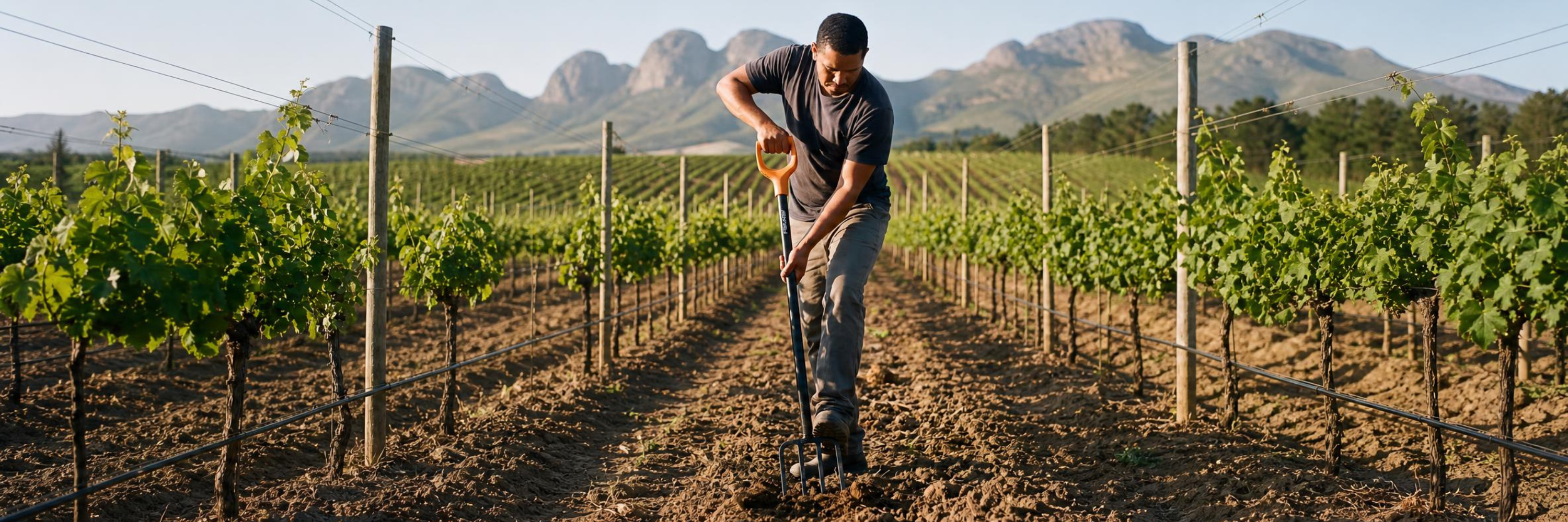 garden spade being used for soil care